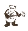 Panda playing the ukulele